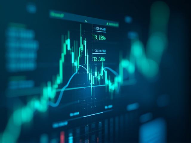 Futuristic AI interface displaying stock market data